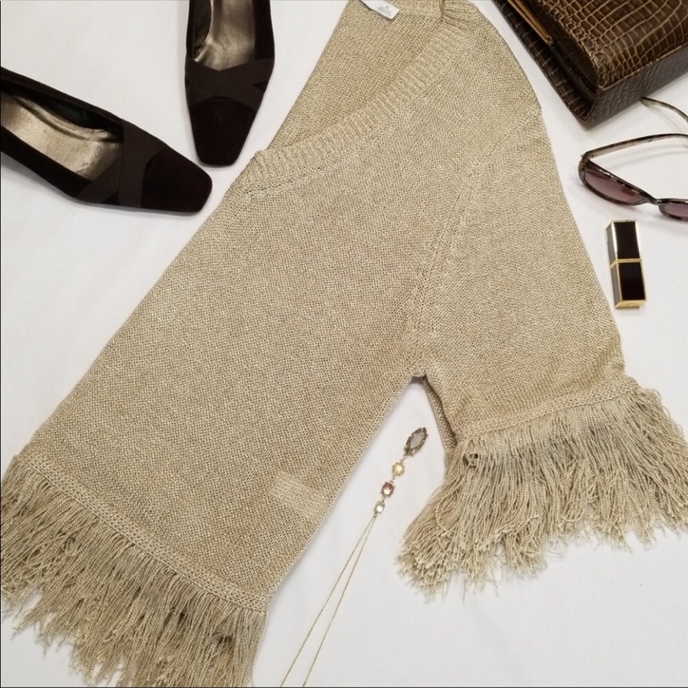 Bishop & young fringe sweater top